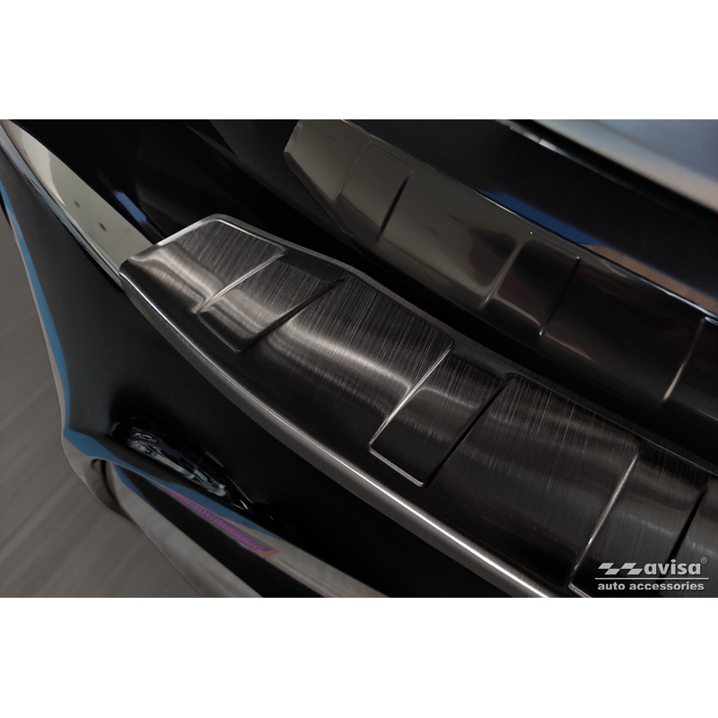 Black Stainless Steel Rear bumper protector  BMW i3 (i01) Facelift 2017- 'Ribs'