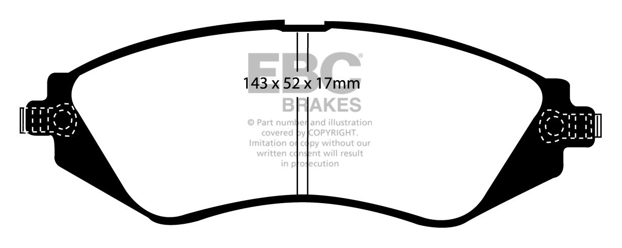 EBC Brakes CHEVROLET Tacuma 2.0 2005-.. Remblokken voorzijde gre