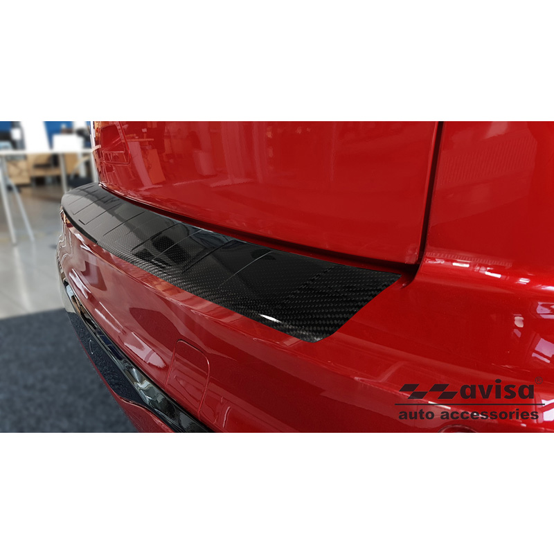 Echt 3D Carbon Achterbumperprotector  Ford Kuga III ST-Line/Vignale/Hybrid 2019-2024 & FL 2024- 'Ribs'