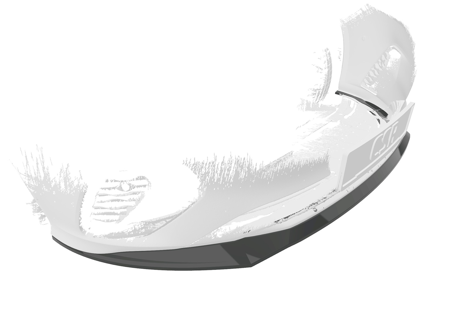 Voorspoiler Opel Insignia B CSR glans Zwart