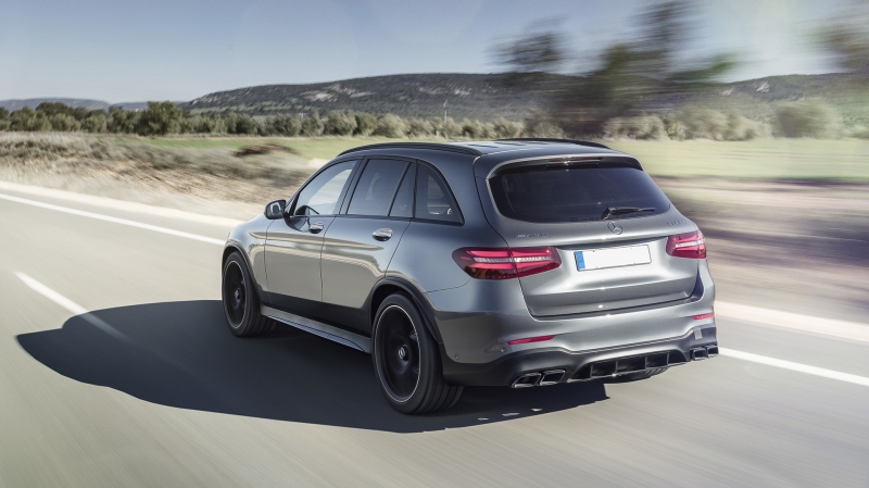 Diffusor Mercedes GLC X253 (2015-..) GLC63 incl. Uitlaat Stukken zwart