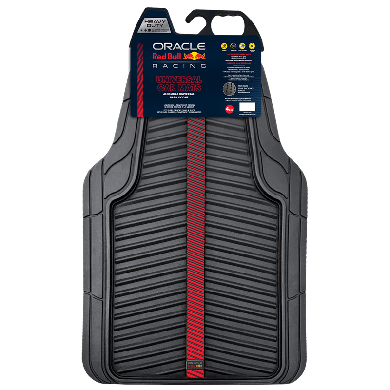 Red Bull Oracle Universal car mats set 'Heavy Duty' - 4-piece set - Black/Red