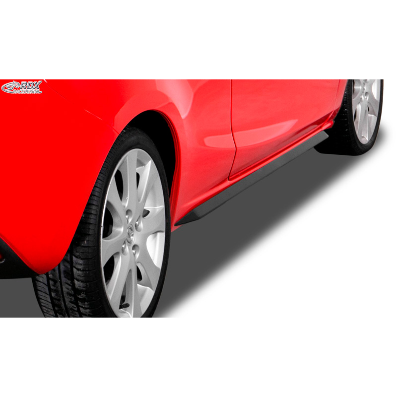 Side skirts 'Slim'  Mazda 2 (DE) 2007-2014 (ABS glossy black)