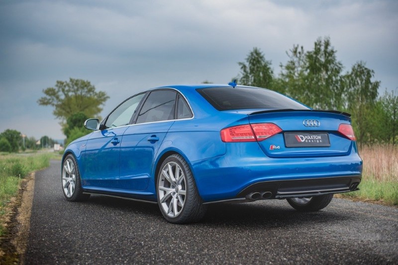 Achterzij Spoilers Audi S4 / A4 S-Line B8 Sedan Glanzend Zwart