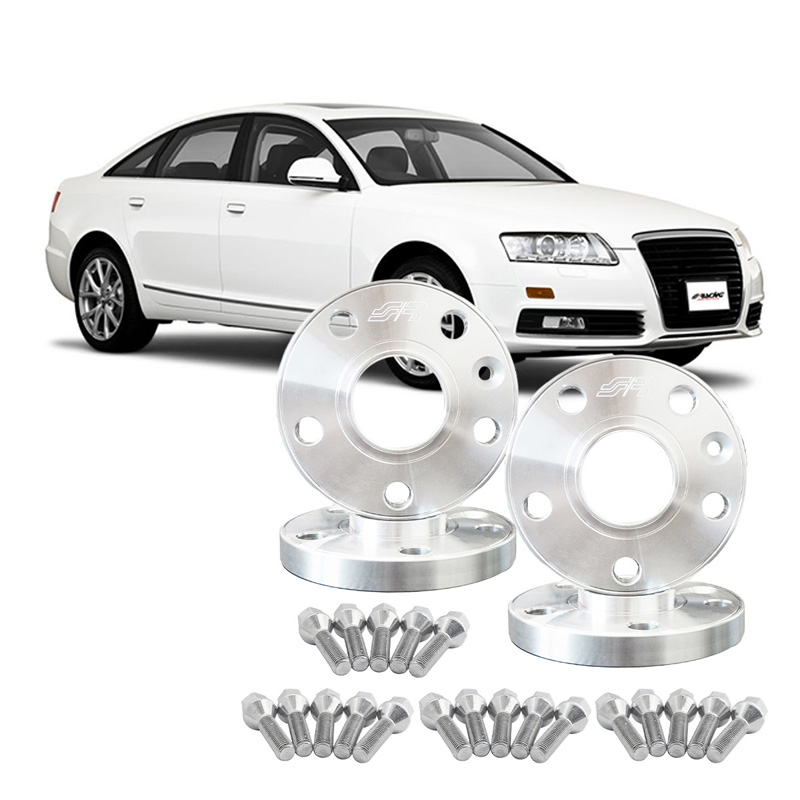 Simoni Racing Aluminium-Spurverbreiterungssatz - 2x13mm(VA) - 2x20mm(HA) (Mittenzentrierung 57,1mm) mit Radschrauben - passend für Audi, VW, Seat, Cupra Diverse