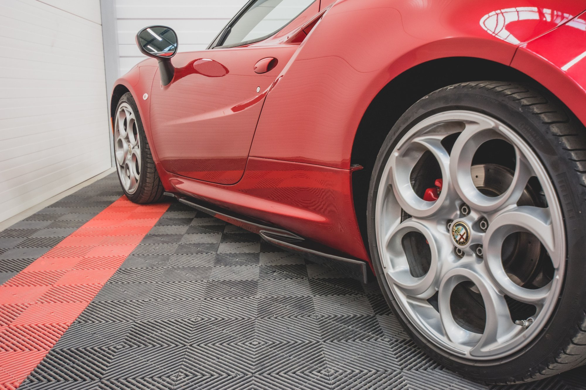Zijskirts Alfa Romeo 4C Maxton Glans Zwart Kopiëren