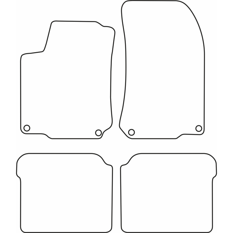 Set velour car mats  Volkswagen Golf IV 1998-2001