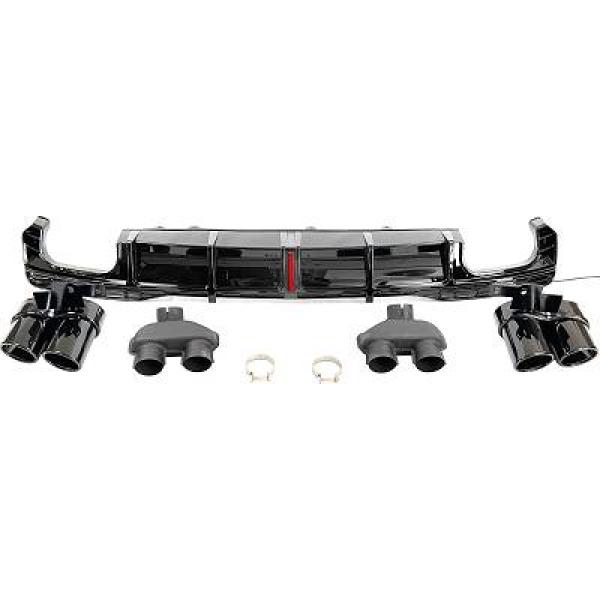 Achterbumper diffusor Audi A7 C8 4K8 2019-.. S7 Look