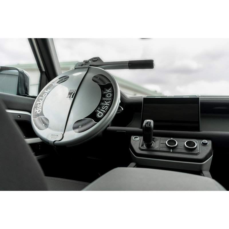 Disklok Steering Wheel Lock 'Gold Edition' - Size Medium - 39-44cm - Silver - SCM MP-03 approved