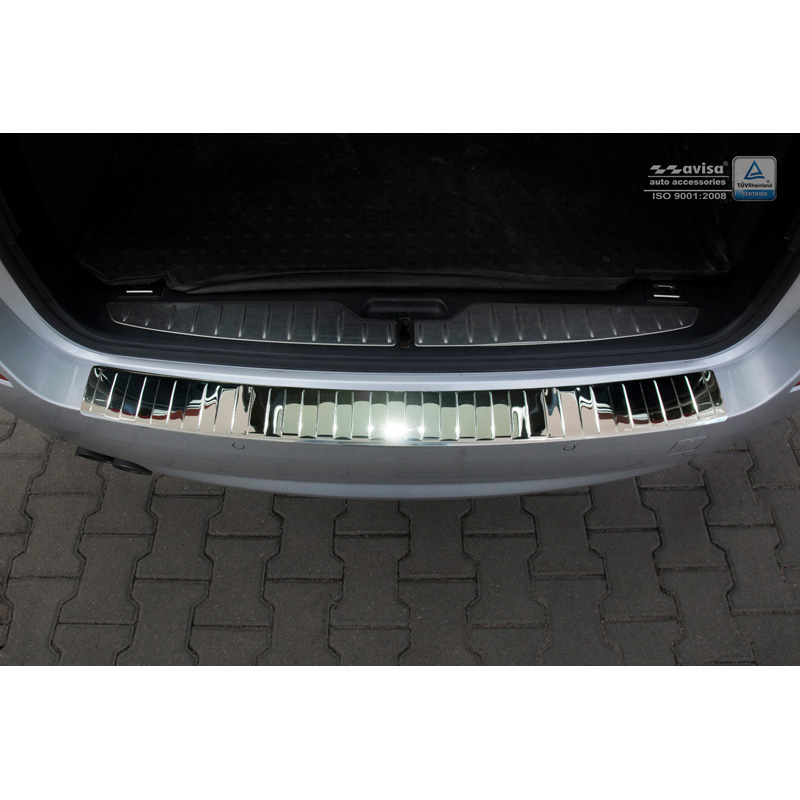 Chroom RVS Achterbumperprotector  BMW 5-Serie F11 Touring (incl. M-pakket) 2010- 'Ribs'