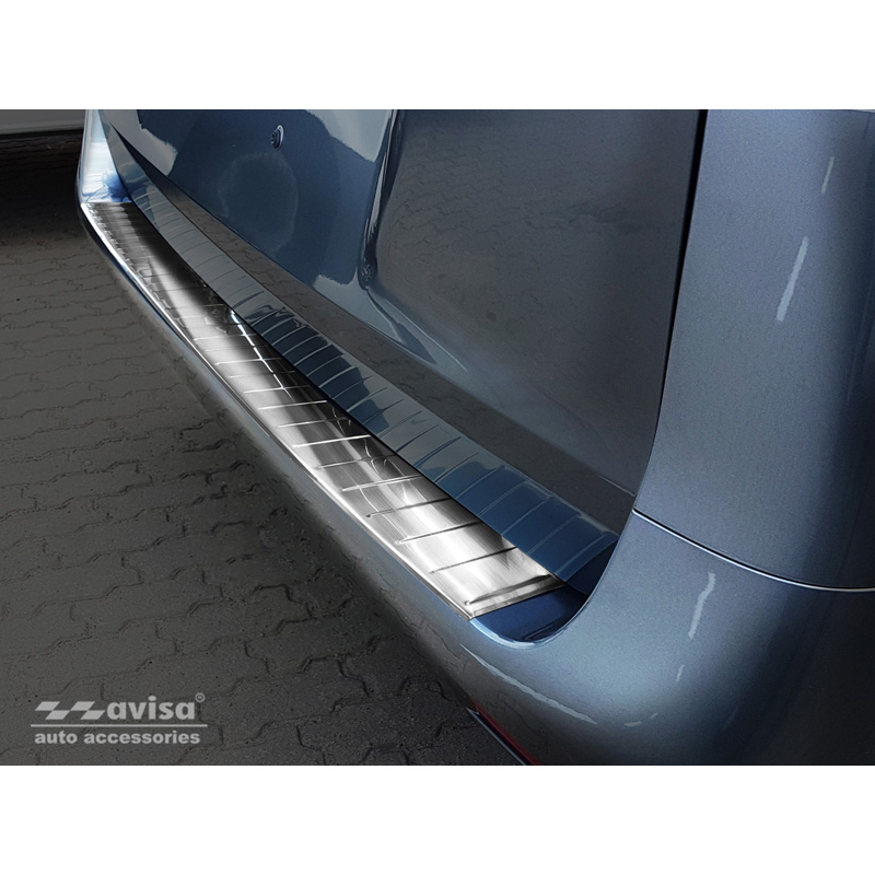 Stainless Steel Rear bumper protector  Mercedes Vito & V-Class 2014-2019 & Facelift 2019- 'Ribs' (Long version)