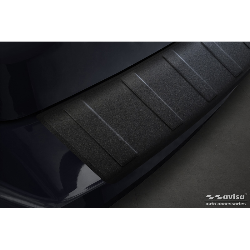 Matzwart RVS Achterbumperprotector  Skoda Octavia III Combi (5E5) Facelift 2017-2020 'Ribs'
