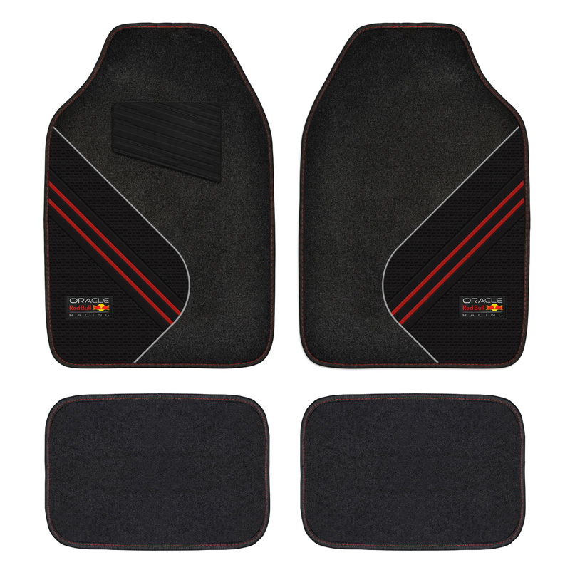 Red Bull Oracle Universal car mats set - 4-piece set - Black/Red