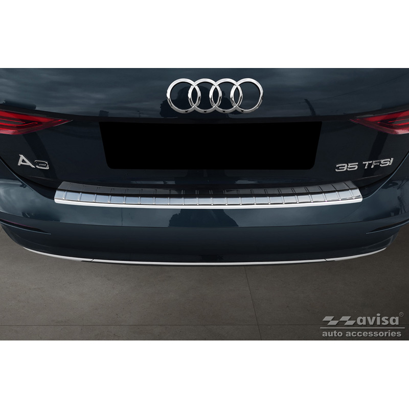 Stainless Steel Rear bumper protector  Audi A3 (8Y) Sportback 2020- 'Ribs'