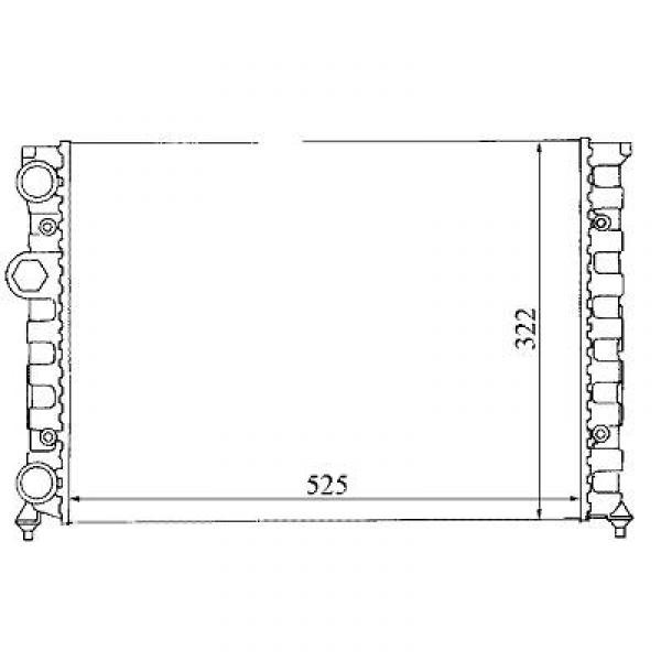 Radiator GOLF/VENTO 91-97 525x322 01.06