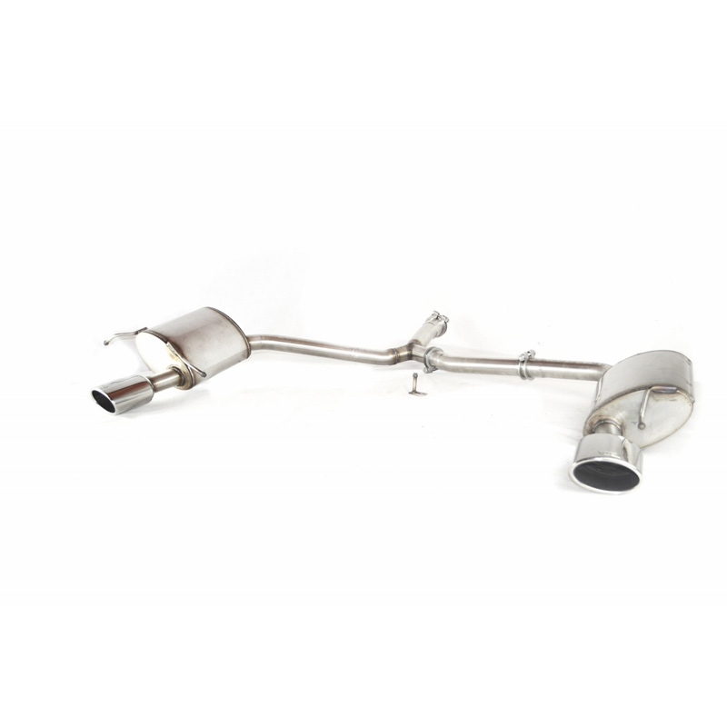 Double Stainless Steel sport exhaust  Mercedes C-Class W204 Sedan C200 1.8 135kW 2007-2014 120x80mm