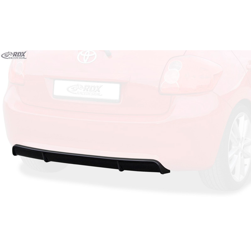 Rear bumper skirt 'Diffusor'  Toyota Auris E150 2007-2010 (ABS glossy black)