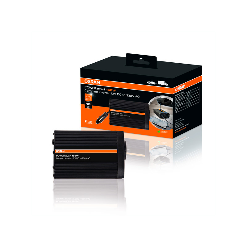 Osram POWERinvert Modified Sine Wave Inverter 12V DC 150W - Omvormer
