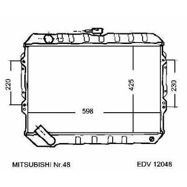 Radiator PAJERO 88-91 425x600 3.0 V6
