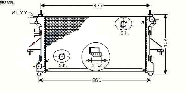 Radiator DUCATO 06->> 780x375x24 2.3JTD 88KW +AC