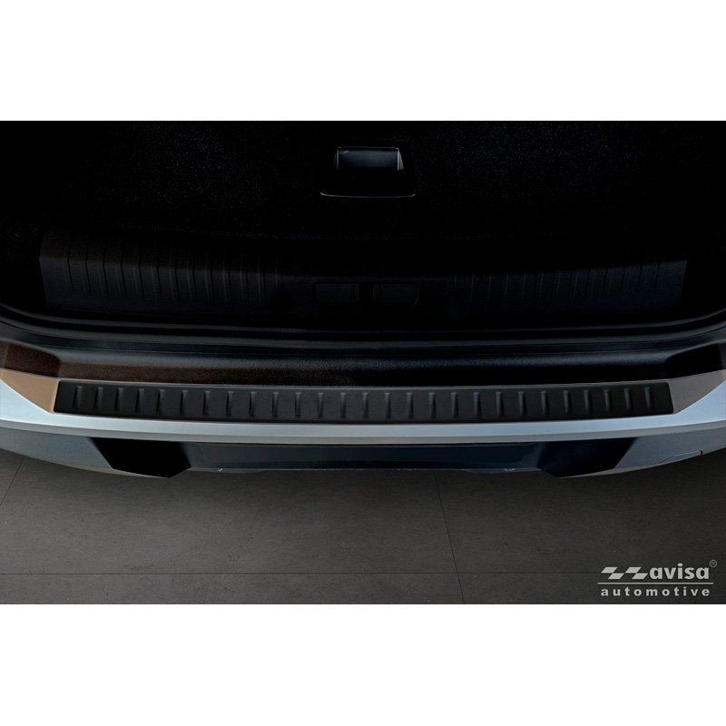 Avisa Matt Black Stainless Steel Rear bumper protector  Peugeot 5008 III 2024- 'Ribs'