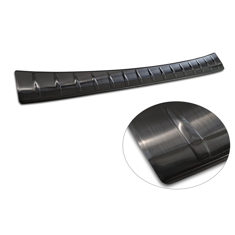 Black Stainless Steel Rear bumper protector  Mazda 2 Hybrid 2022- 'Ribs'