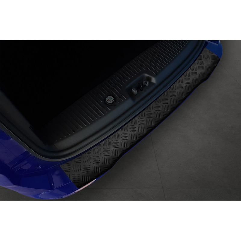 Matzwart Aluminium Achterbumperprotector  Ford Tourneo Courier/Transit Courier 2014- 'Riffled Plate'