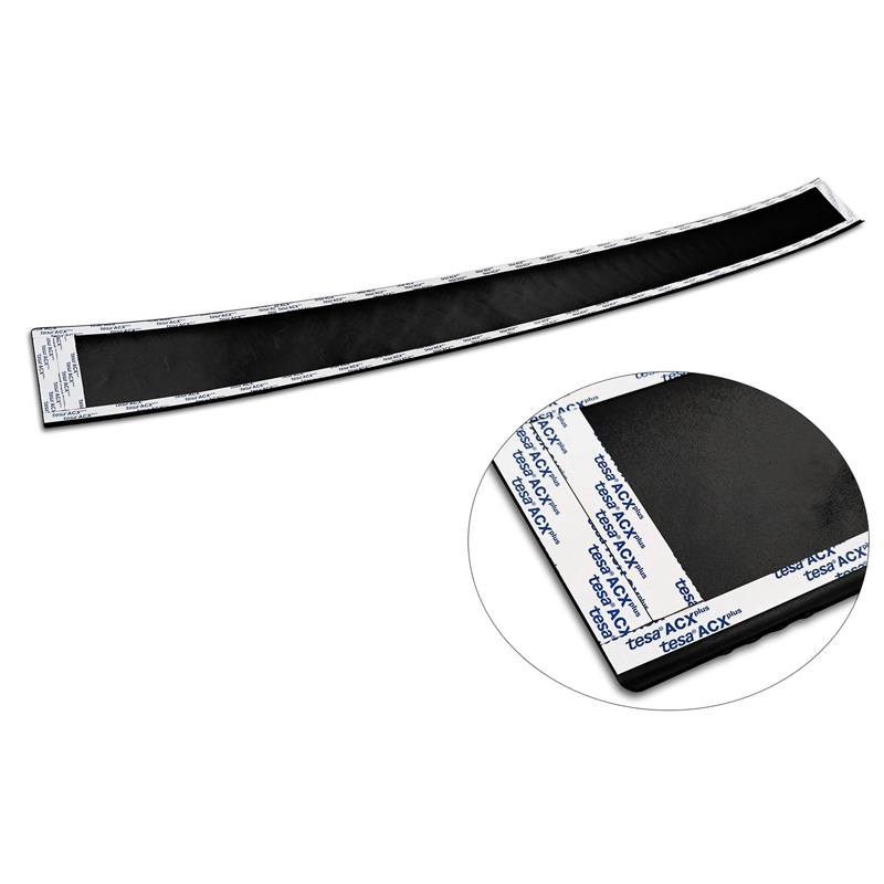 Matt Black Aluminum Rear bumper protector  Volkswagen Crafter & MAN TGE 2017- 'Riffled Plate'
