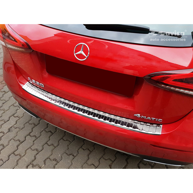 Stainless Steel Rear bumper protector  Mercedes A-Class W177 HB 2018- incl. AMG & EQ 'Ribs'