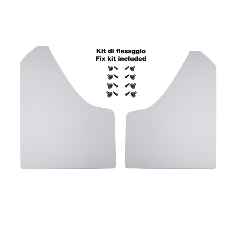 Simoni Racing Universele spatlappen set - Zwart - incl. bevestigingsschroeven - Wit ABS