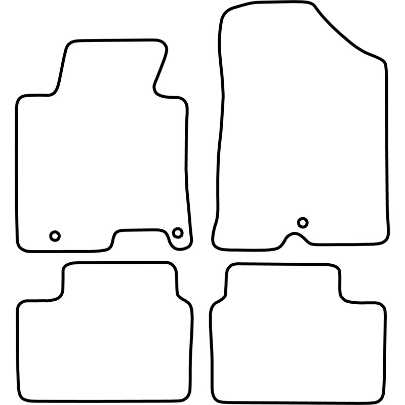 Set velour car mats  Kia Pro Cee'd 2012-2018