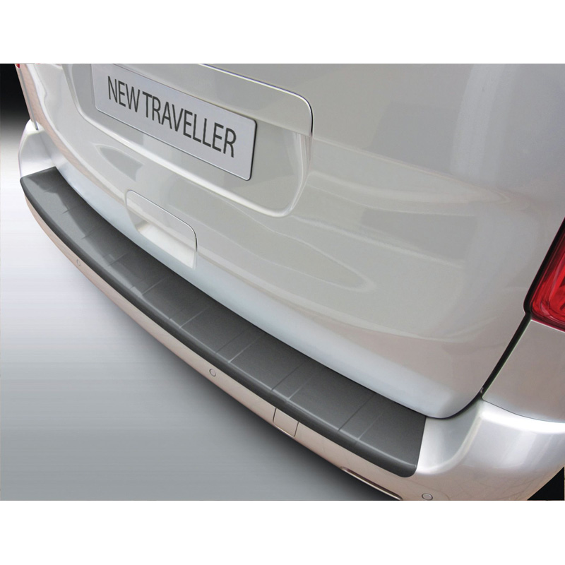 ABS Rear bumper protector  Citroën Jumpy (Dispatch) & Spacetourer / Peugeot Expert & Traveller / Toyota Proace 9/2016- & Opel Vivaro / Zafira Life 2019- & Fiat Scudo 2022- Black 'Ribbed'