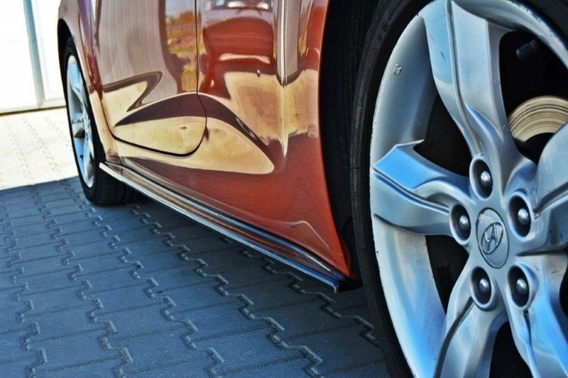 Zijskirts Diffusers Hyundai Veloster Glanzend Zwart