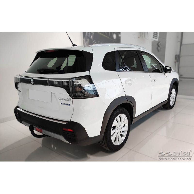 Stainless Steel Rear bumper protector  Suzuki S-Cross II 2022- 'Ribs'