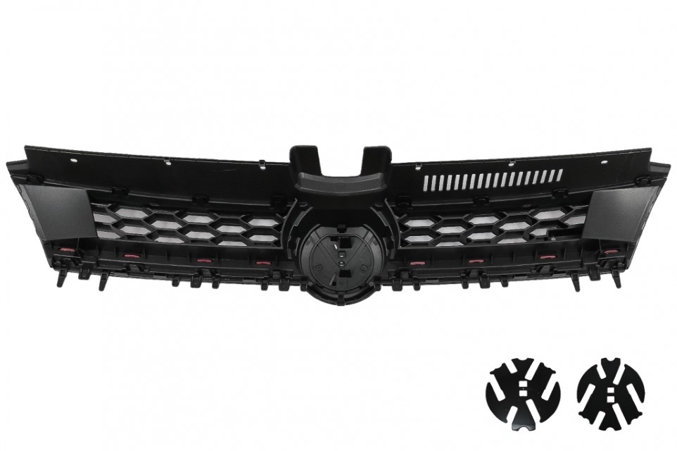 Grill VW Golf VII GTI R Rood 12-17 Glans Zwart