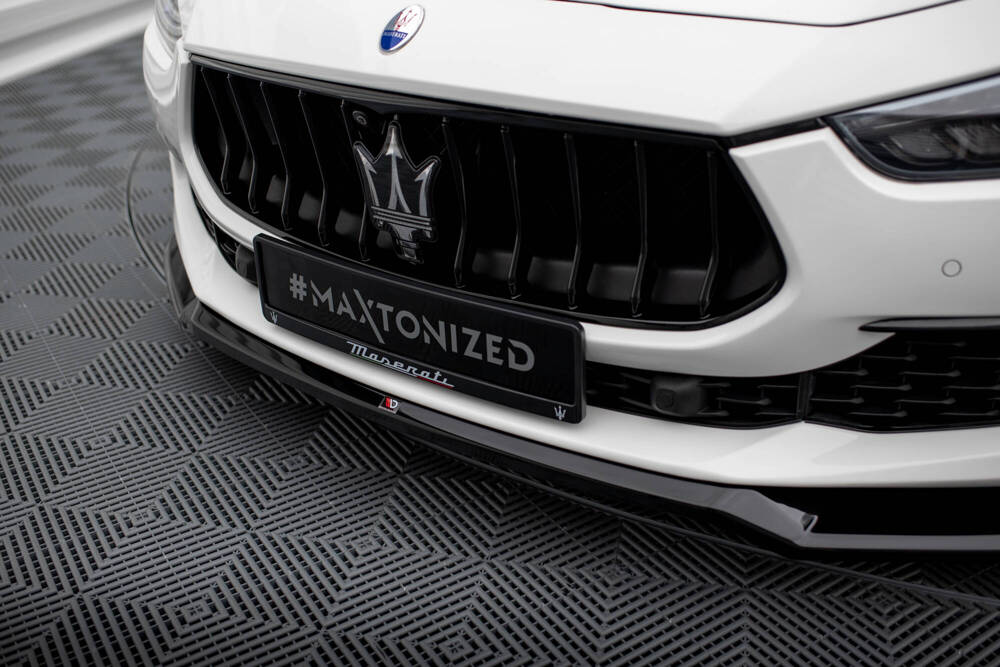 Voorspoiler V.1 Maserati Ghibli Mk3 FL Maxton Glans Zwart