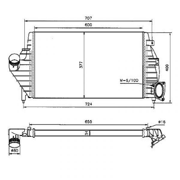 Intercooler LAGUNA 94-01 ALLEEN 2.2DT ALLEEN 2.2DT