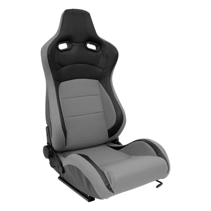 Sport seat 'MS' - Black/Grey - Dual-side reclinable back-rest - incl. slides
