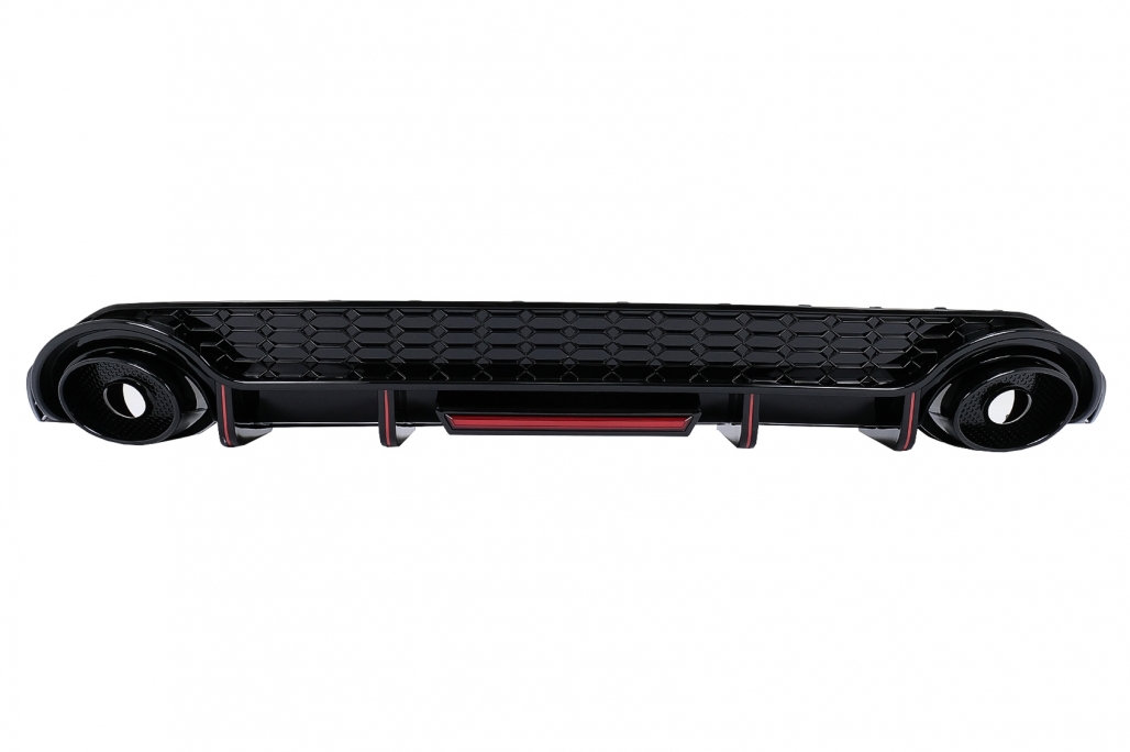 Diffuser Audi S3 Hatchback 8Y RS-Look Zwart met sierstukken
