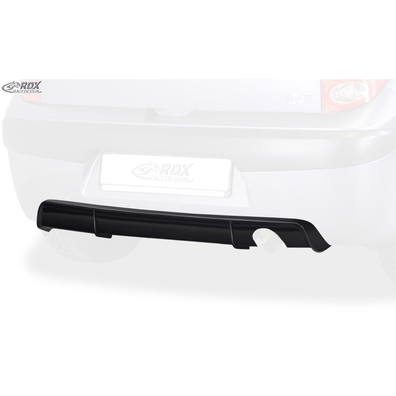 Rear bumper skirt 'Diffusor'  Peugeot 1007 2005- (ABS)