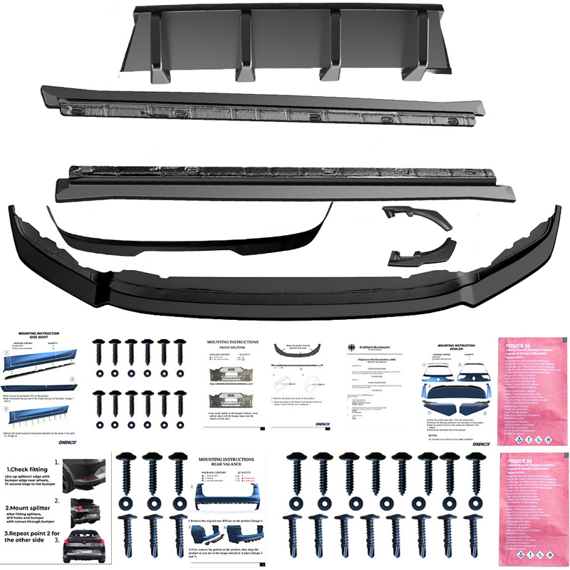 Oneway Complete body kit  Volkswagen Tiguan II R-Line 2016-2020 - Gloss black