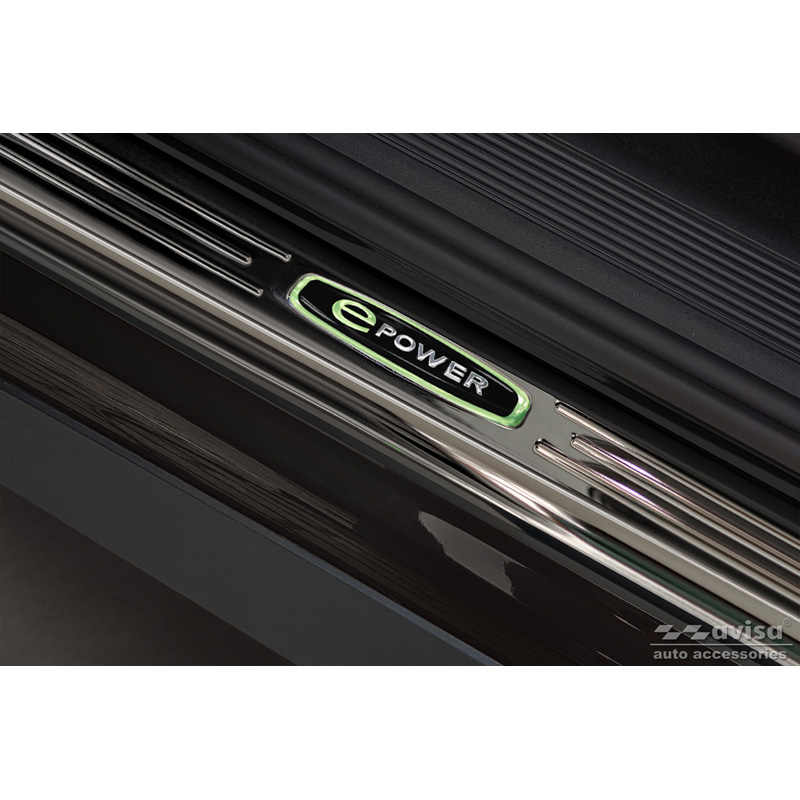 Zwart RVS Instaplijsten  Volkswagen ID.3 2020-2023 & FL 2023- 'E-Power' - 4-delig