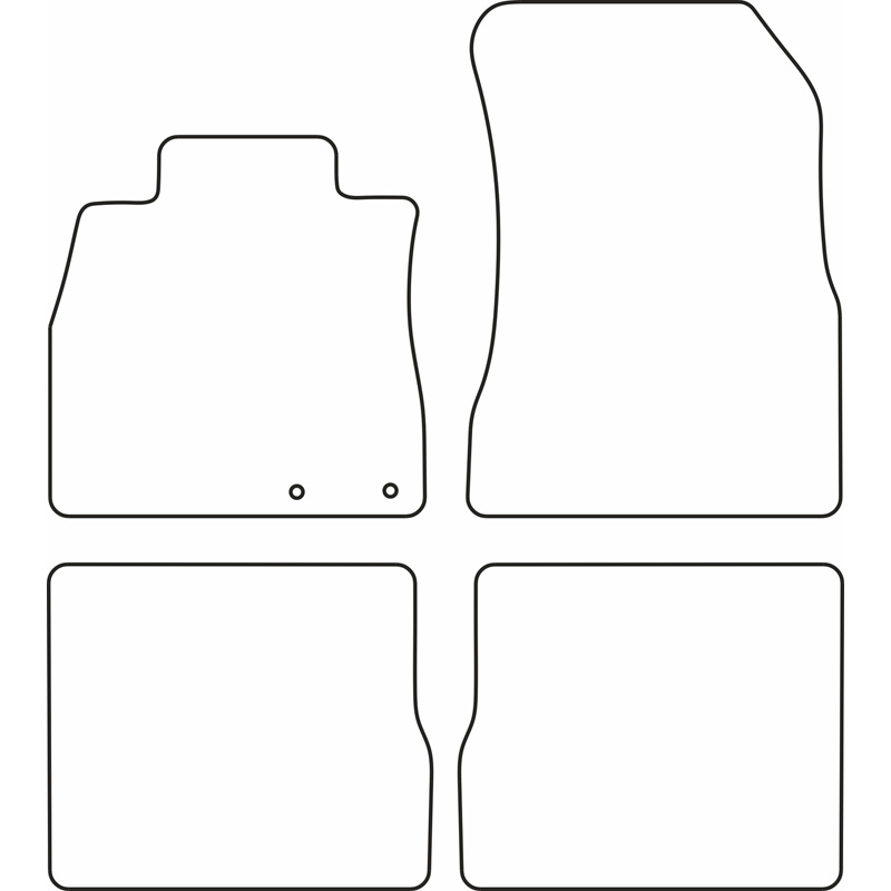 Set velour car mats  Nissan Note II 2014-