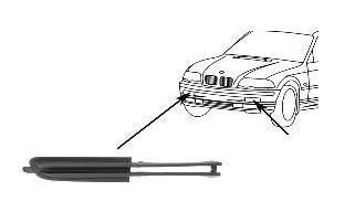 voorbumpergrille, rechts BMW 3 serie E46, 1998-2001