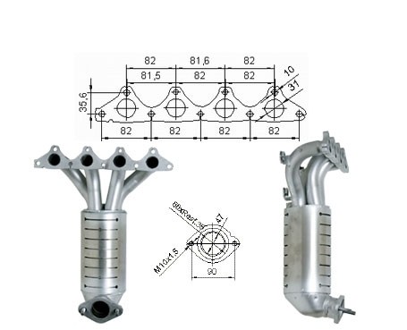 Hyundai ACCENT 1.3i 12V 1341 cc 63 Kw / 86 cv 4EA Magnaflow CAT