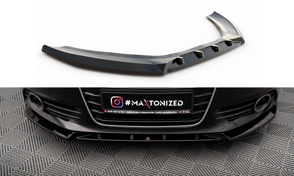 Voorspoiler V.2 Audi A6 Avant C7 Maxton Glans Zwart