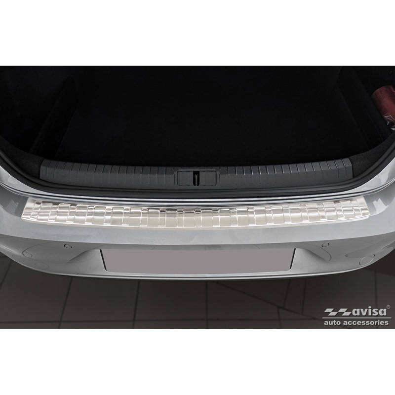 Stainless Steel Rear bumper protector  Volkswagen Passat Sedan 2014-2019 & FL 2019-2023 'Ribs'