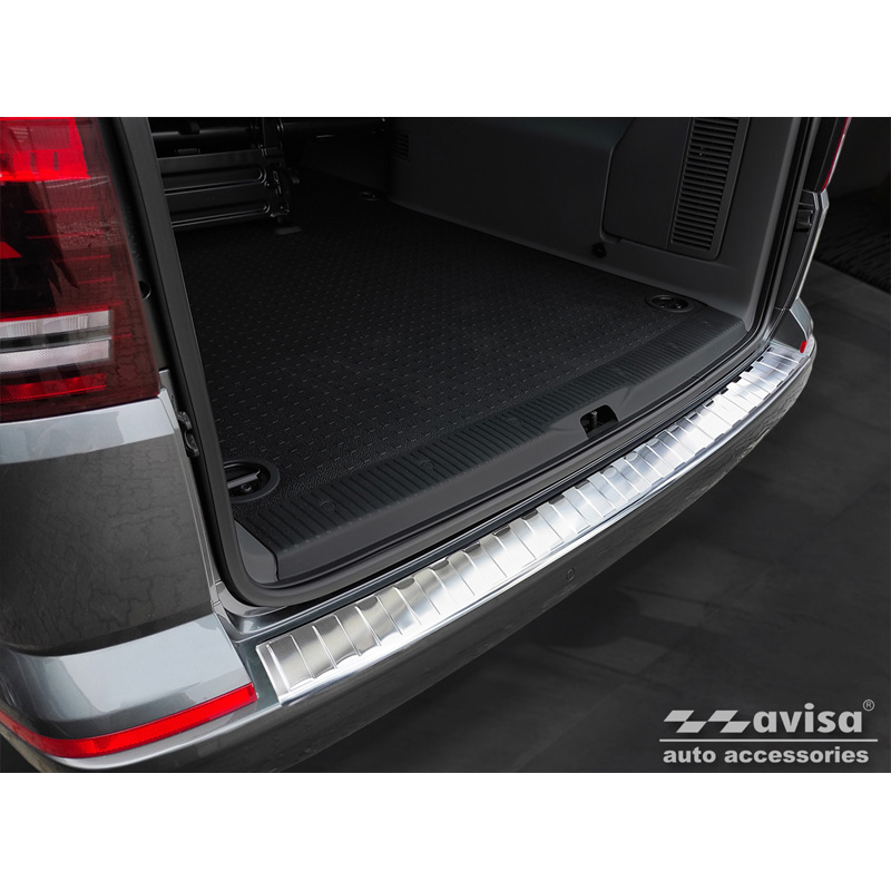 RVS Achterbumperprotector  Volkswagen Caravelle T6 2015- & FL 2019- (met achterklep) 'Ribs'