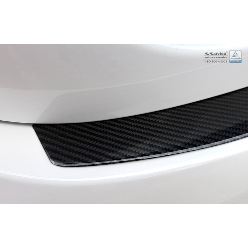 Carbon Rear bumper protector  Mercedes CLS (C218) 2014-2018 Black Carbon