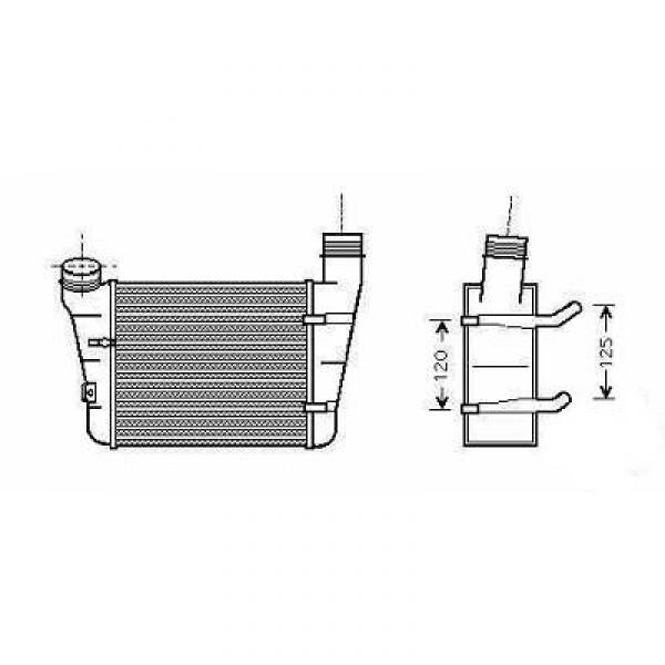 Intercooler Audi A4 8E 00-07 220x215x62 1.9 TDI/1.8T 140 KW